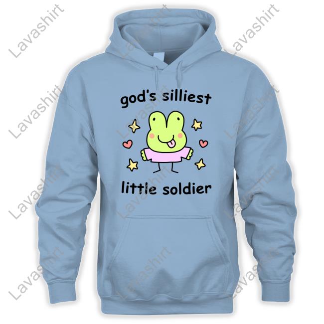 Stinky Katie Merch God's Silliest Little Soldier Hooded Sweatshirt