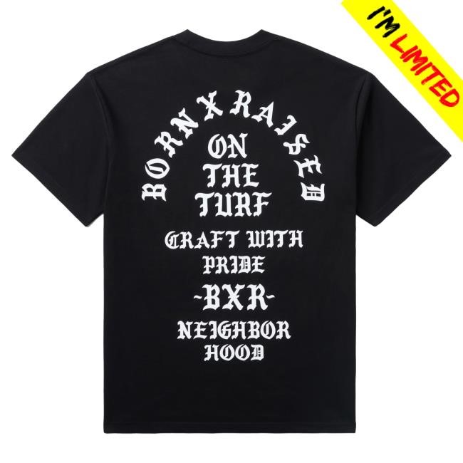 Official Born X Raised Merch Store Shop Born X Raised + Nbhd Memorial T Shirt: Black BornxRaised
