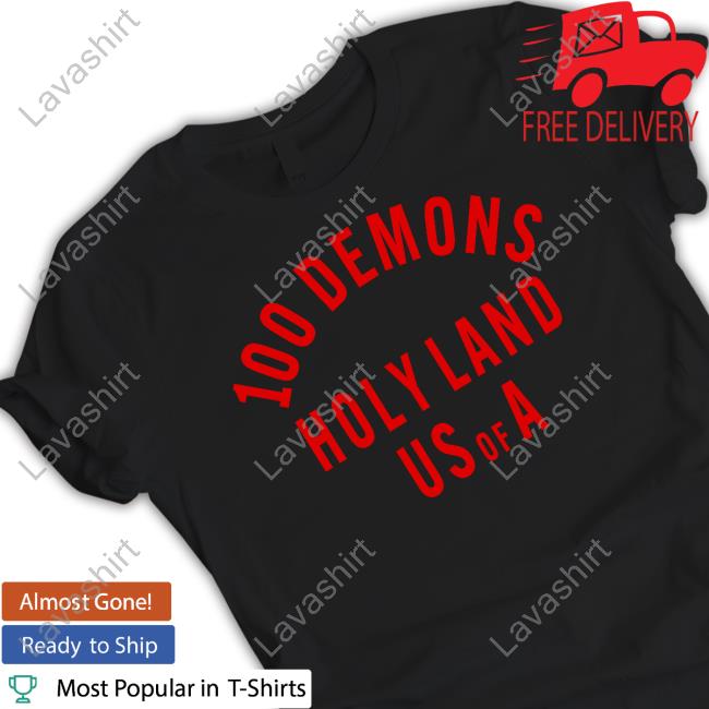 Official Deathwish Merch 100 Demons Holyland Black T Shirt
