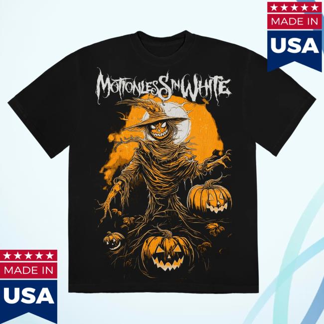 Official Motionless In White Miw Merch Store Scarecrow Shirt 2023 Black MotionlessInWhite MiwMerch