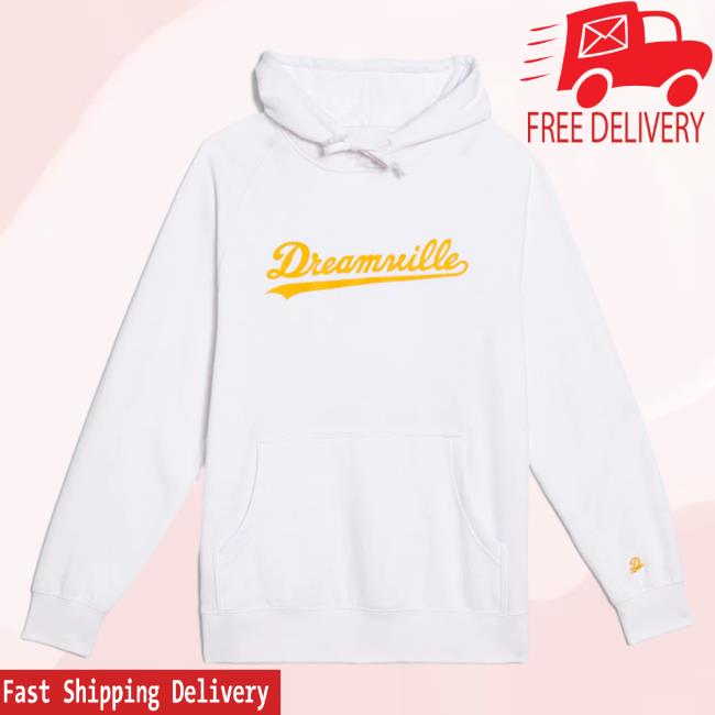 Official Dreamville Merch Dreamville Classic Logo Crewneck Sweatshirt White/Yellow Dreamville Records