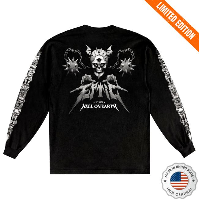 Eptic Official Shop Merch EPTIC 23 Demon Black Longsleeve T Shirt