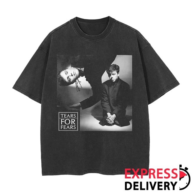 Retro Photo Black Shirt Tears For Fears