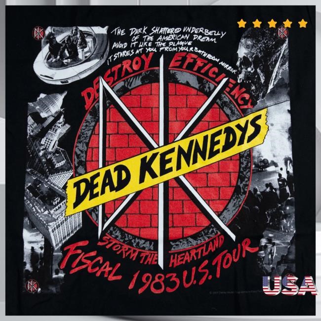 Hello Merch Dead Kennedys Destroy Efficiency 1983 Black Hot Shirt HelloMerch