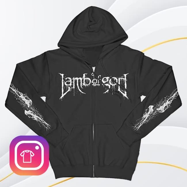Official Lamb Of God Merch Store Lamb Of God Tangled Bones Zip Attractive Hoodie