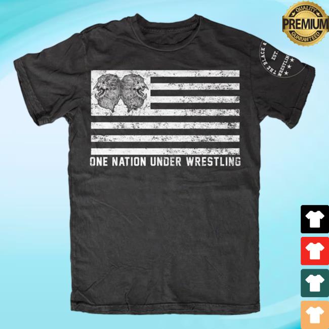 Official Black And Brave One Nation Under Wrestling Shirts