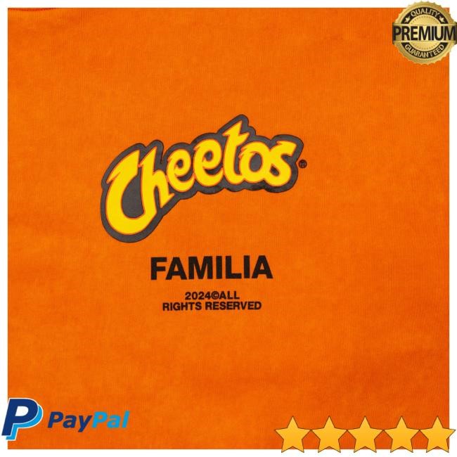 Official J Balvin Store J Balvin X Cheetos La Familia Crewneck Sweatshirt Orange