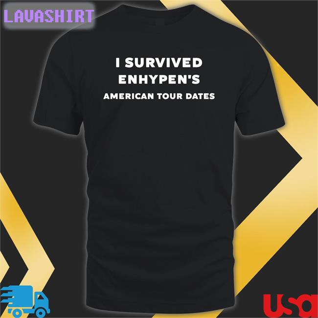 I Survived Enhypen's American Tour Dates Original Long Sleeve Tee Hoonzism