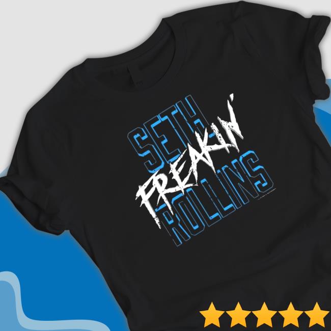 Seth Freakin Rollins Blue Text Tee Shirt