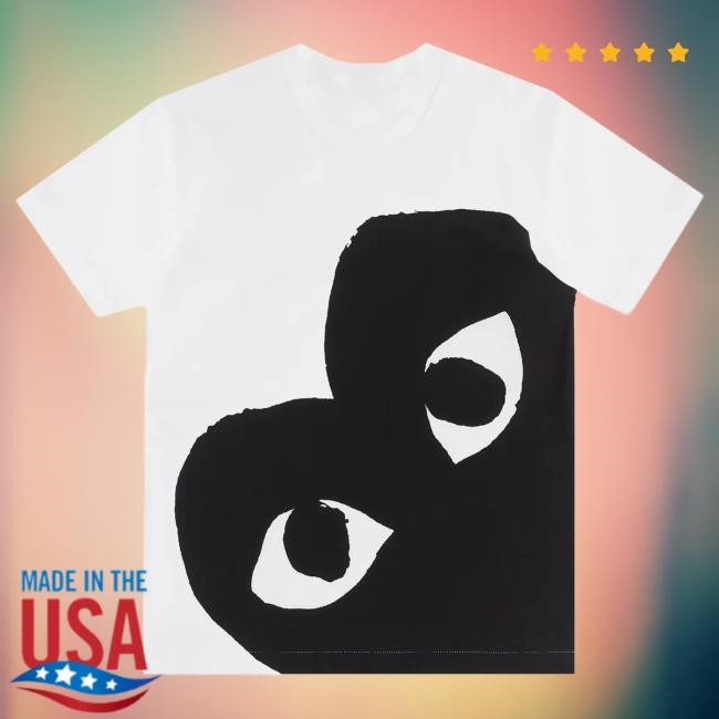 Official Forrest Comme Des Garcons Store Shop PLAY White Shirt with Black Corner Heart Comme des Garçons