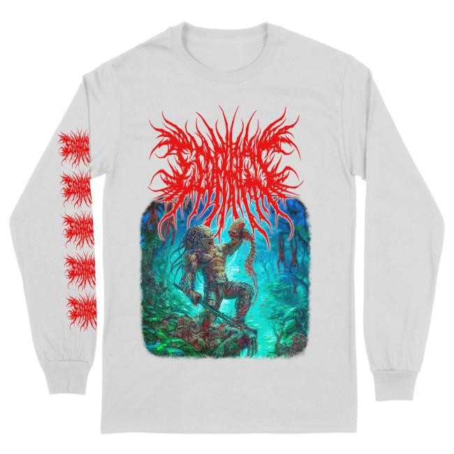Official Reality Fade Merch Store Esophagus 'Defeated By Their Inferiority' White L/S Tee RealityFade