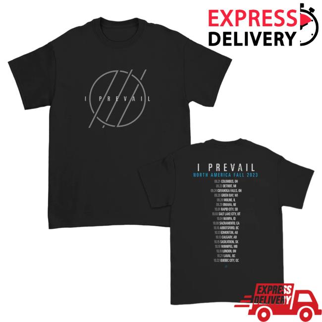 Official I Prevail Merch Store I Prevail North America Fall 2023 Top Shirt (Black) Prevail Apparel Clothing Shop IPrevail