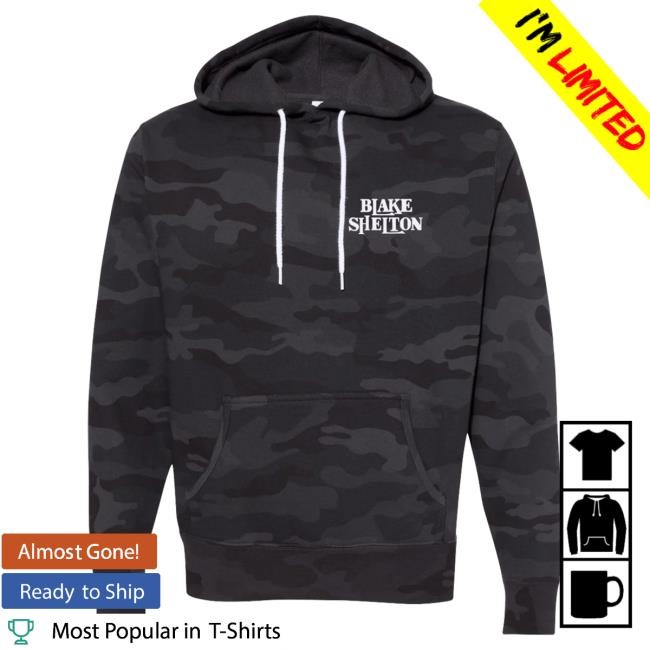 Official Blake Shelton Clothing Shop Store Blake Shelton Black Camo Crew