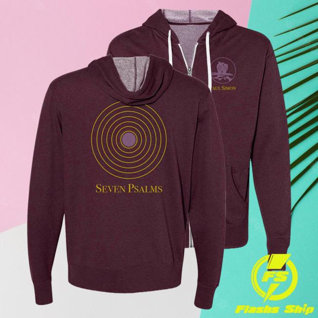 Official Paul Simon Merch Store Paul Simon Seven Psalms Zip Up Pull Over Hoodie