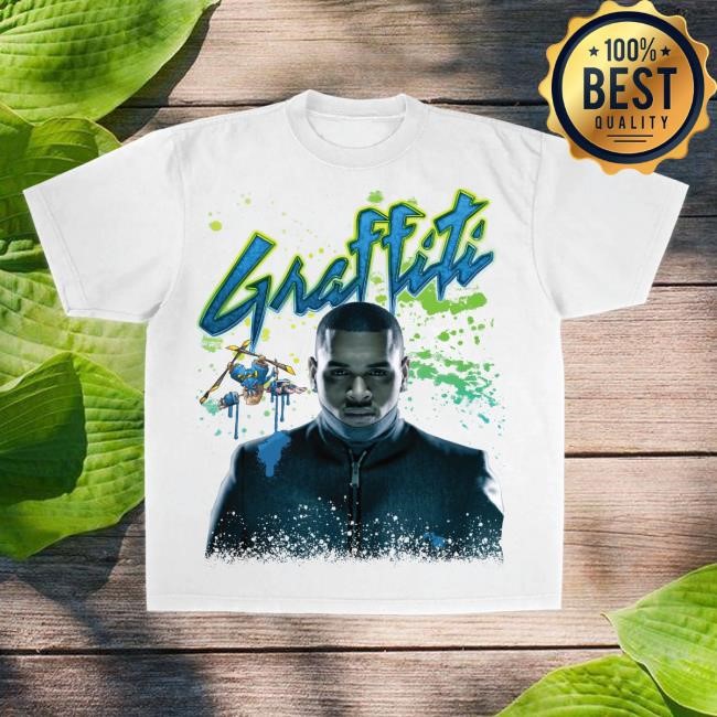 Official Chris Brown Merch Store Chris Brown Graffiti Limelight S/S Tees White