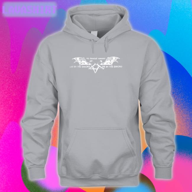 Pentagram Wings Live By The Sword Die By The Sword Sweatshirt My Chemical Romance Merch