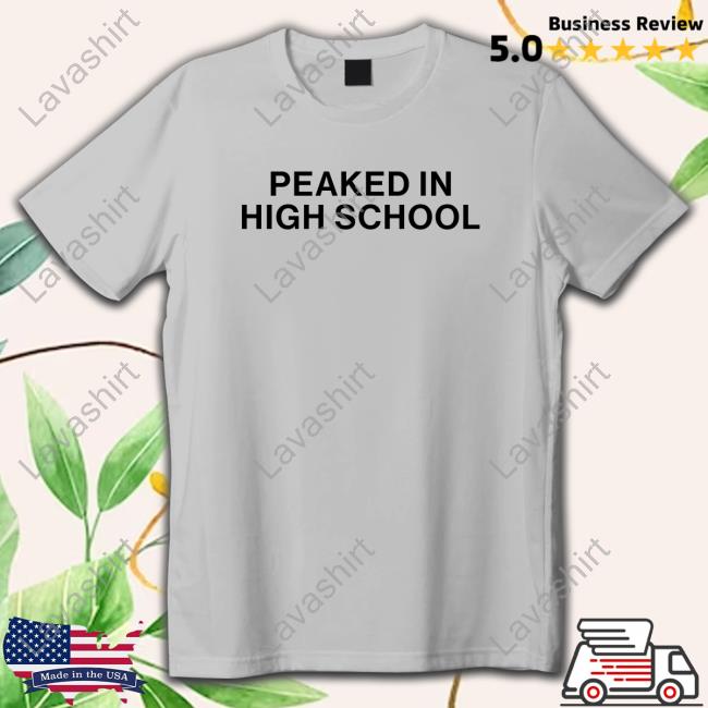 Official Shitheadsteve Merch Peaked In High School Crewneck Sweatshirt