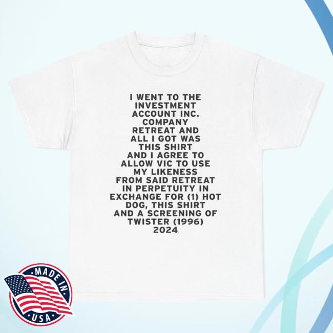 Official Dropout Tv Dropout Merch Store Investment Account Inc. Company Retreat Shirt