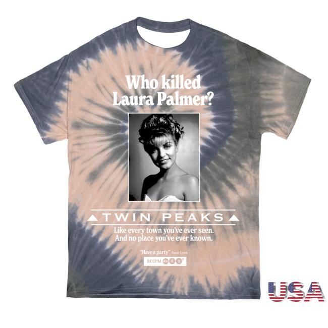 Twin Peaks Who Killed Laura Palmer Tiedye Tee Shirt Deer Meadow (Tan/Blue/Green)