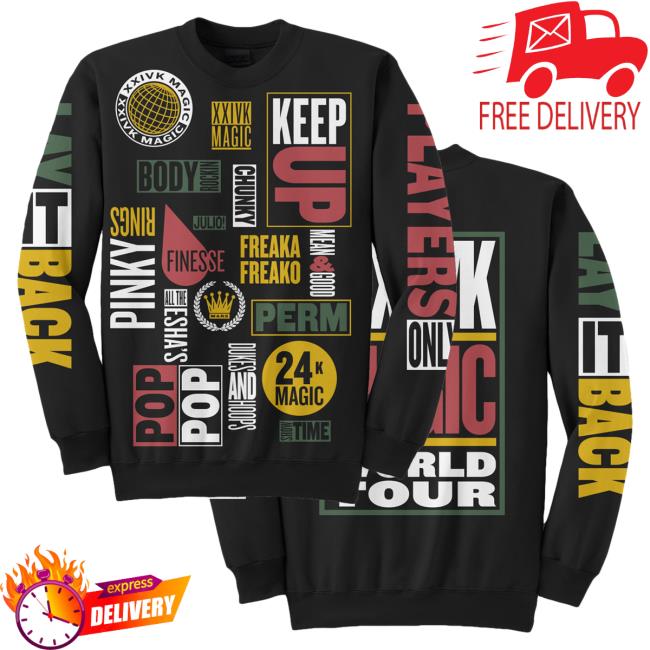 Official Bruno Mars Merch Store World Tour Hoody (2018 Edition) Bruno Mars Apparel Clothing BrunoMars