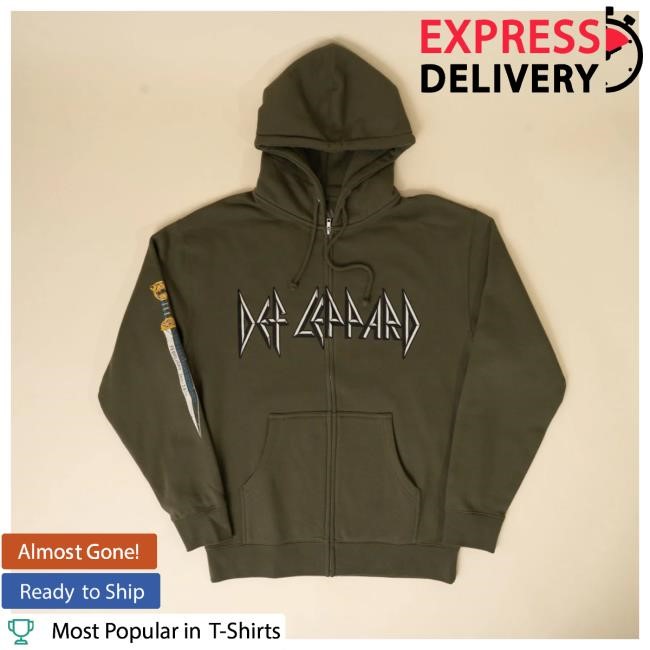 I Got Rocked Zip Hoodie Def Leppard Tour Vibe