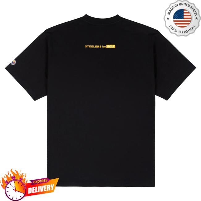 Official Golf Wang Merch Steelers Cutout Hot Shirt Black by Golf Wang x NFL