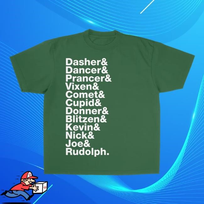 Reindeer x Jonas Brothers Green New Shirt Jonas Brothers Christmas Merch