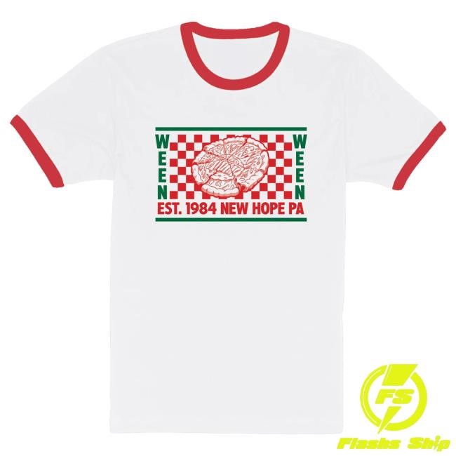 Official The Merch Collective Ween Store Pizzeria Ringer New Shirt