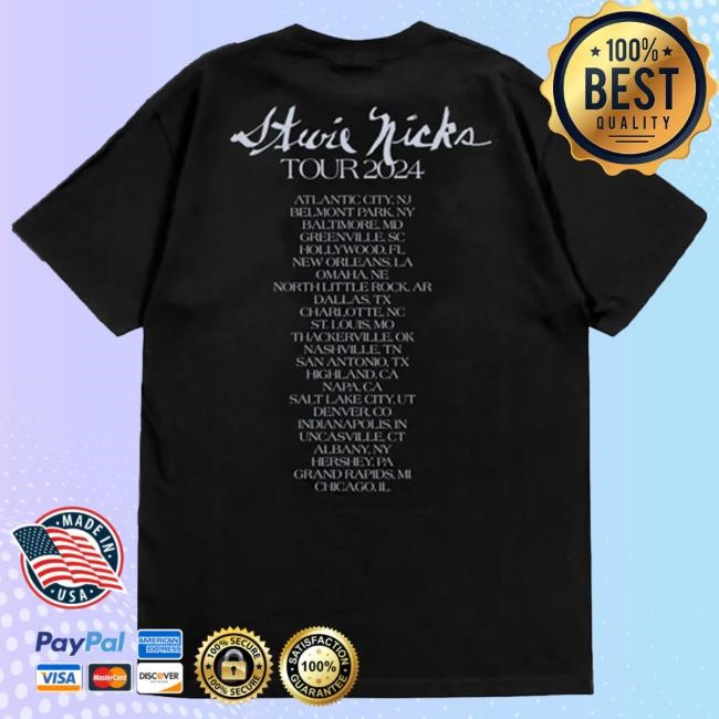 Official Stevie Nicks Merch Store Shop Stevie Nicks Tour 2024 Dateback Shirt New