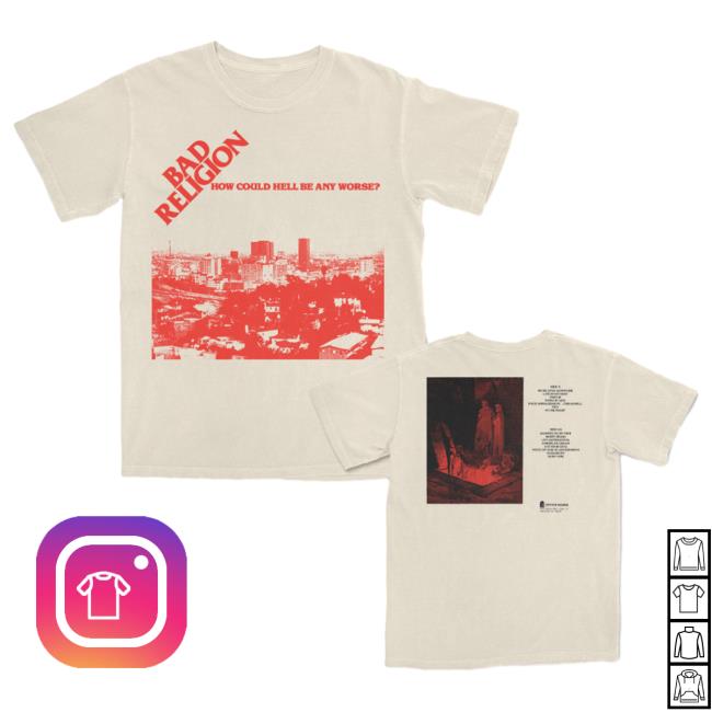 Official Kings Road Merch Store Bad Religion How Could Hell Be Any Worse? Attractive Shirt (Ivory) BadReligion Kings Road Shop