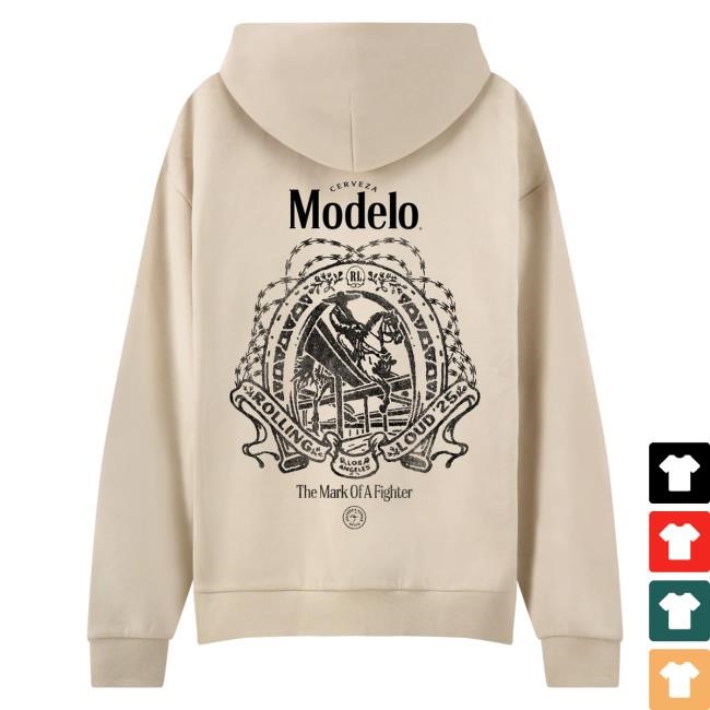 Rolling Loud RL X Modelo Concrete Cowboy Ivory Attractive Hoodie