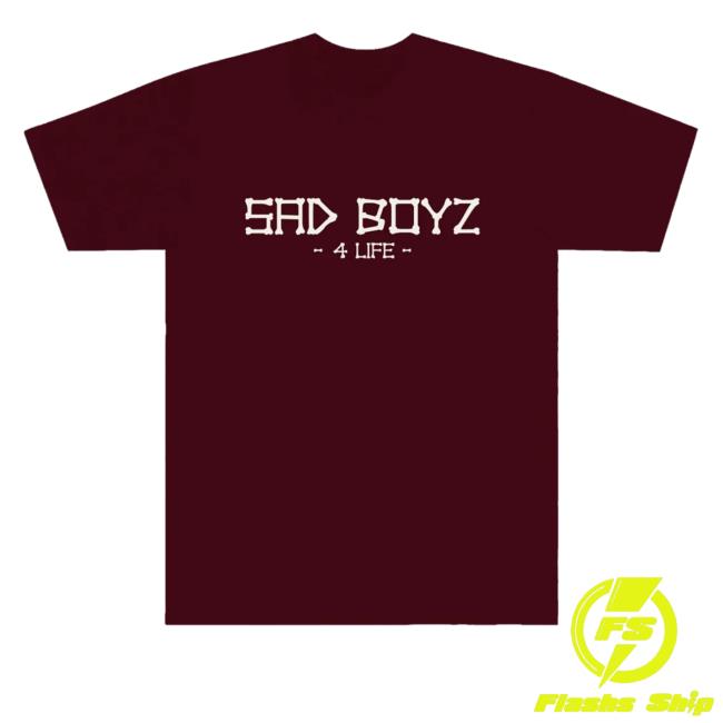 Official Sad Boyz Merch La Mata Maroon Crewneck Sweatshirt