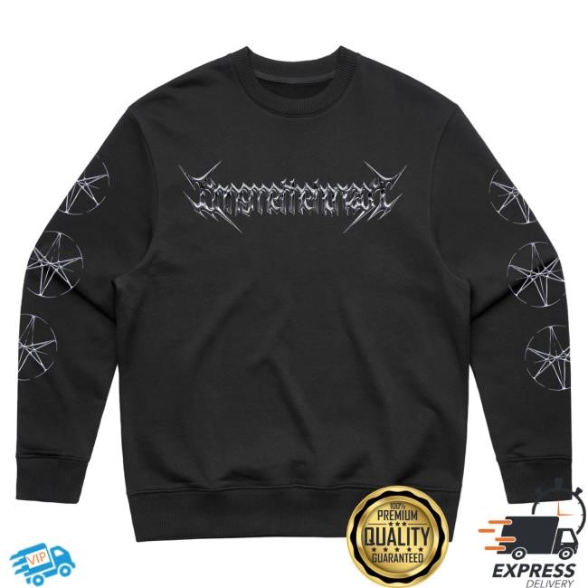 Official Bring Me The Horizon Merch Chrome Logo Black Sweatshirts BMTH