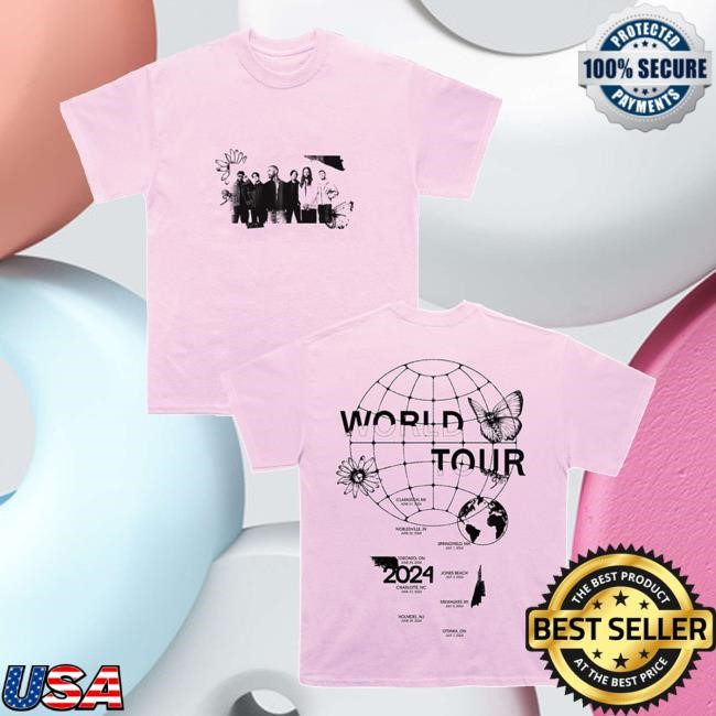 Maroon 5 Official Merch Maroon 5 World Tour Tee - Pink