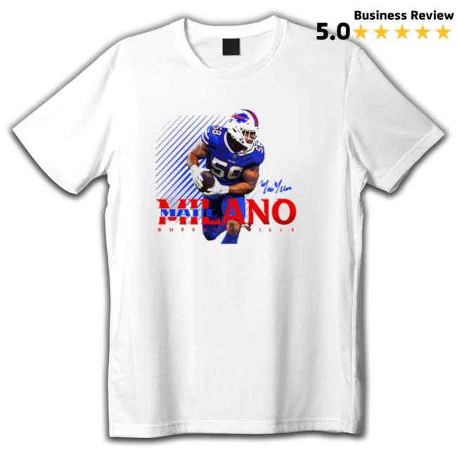 Matt Milano Buffalo Bills Signature Tee Shirt