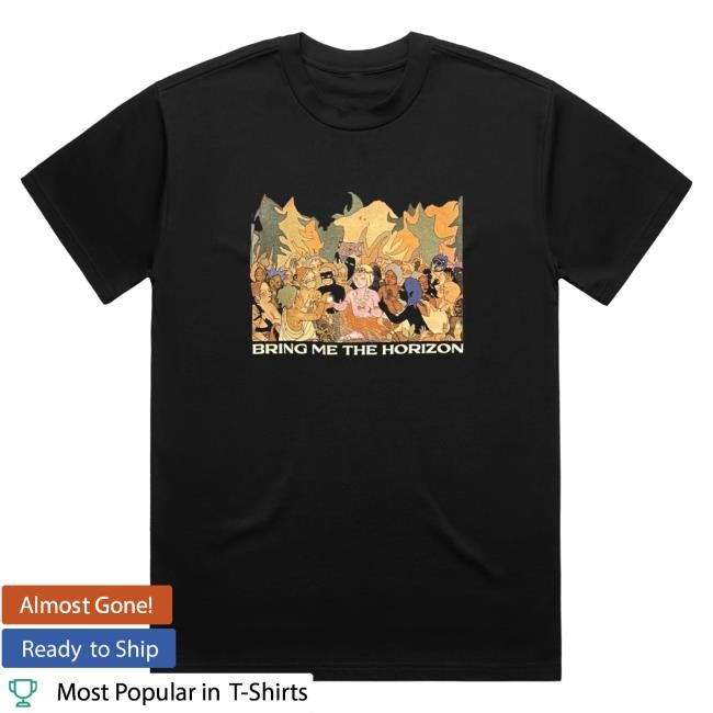 Official Bring Me The Horizon Survival Horror Black Top Shirt BMTH