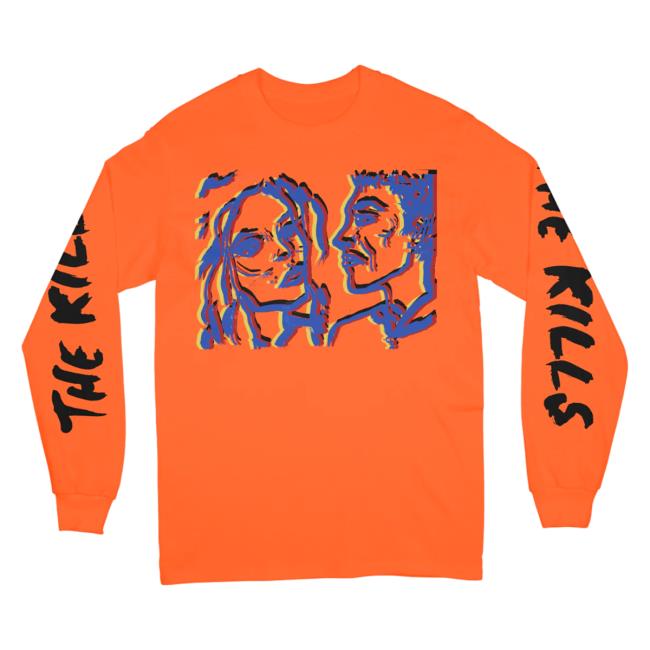 Official The Merch Collective The Kills Clothing Store Shop Orange Portrait Long Sleeve Shirt New TheKills
