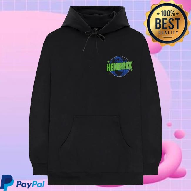 Official Jimi Hendrix Merch Store Jimi Hendrix Mother Earth Black Hooded Sweatshirt
