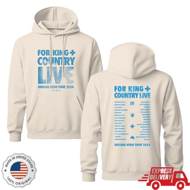 Official For King And Country Merch For King And Country Live Pull Over Hoodie