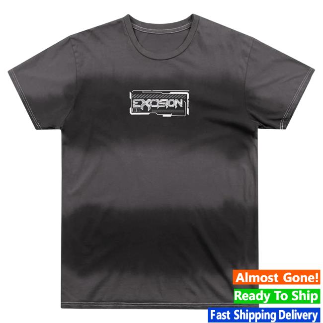 Official Excision Merch Rumble Tie Dye Tee Black/Grey