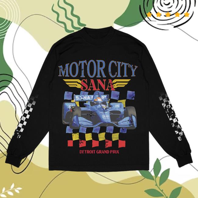 Official Sana Detroit Red Wings Sana Detroit Motor City Racing T Shirt - Black