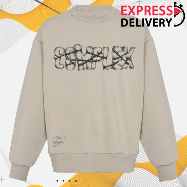 Official Complex Merch Store Shop Pas Une Marque Johnson Tsang x Pas Une Marque Blockade Lines Crewneck Sweatshirt (Beige)