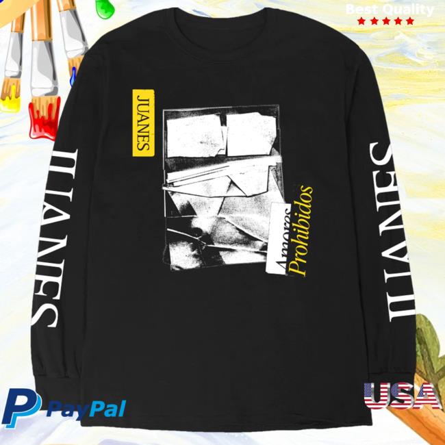Official Juanes Merch Store Juanes Amores Prohibidos LS Tee Black Juanes Apparel Clothing Shop