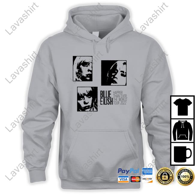 Official Montage Lime Happier Than Ever The World Tour 2022 Long Sleeve Tee