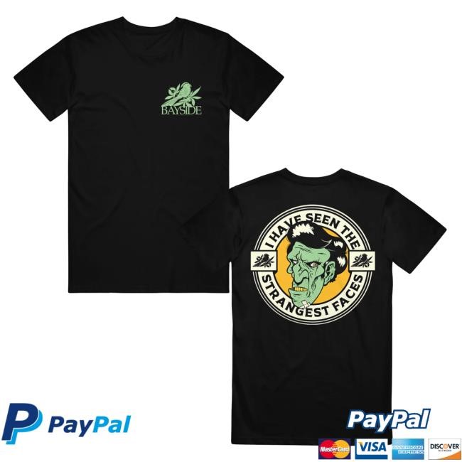 Official Bayside Merch Shop Strangest Faces Tee Bayside