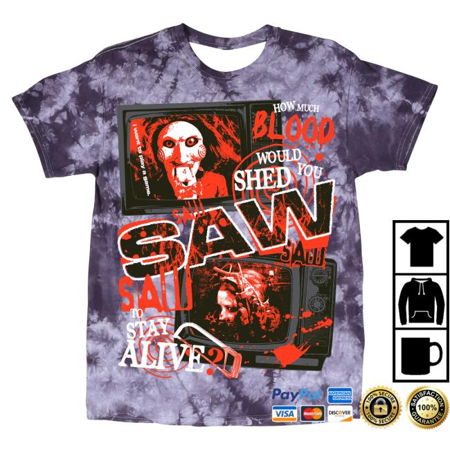 Official Studiohouse Designs Merch Store Saw Tiedye (Timed Edition) New Shirt Studiohouse Designs Apparel Clothing Shop StudiohouseDesigns