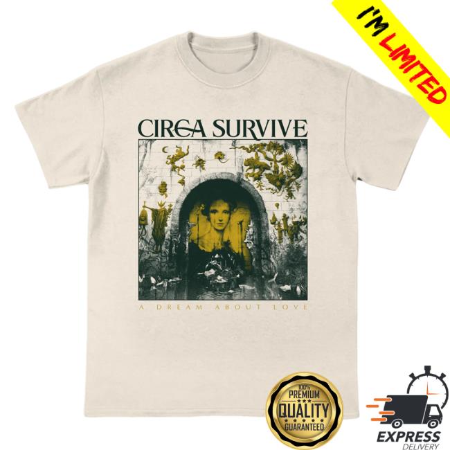 Official Circa Survive Boxed Cover Hot Shirt Natural Circasurvive