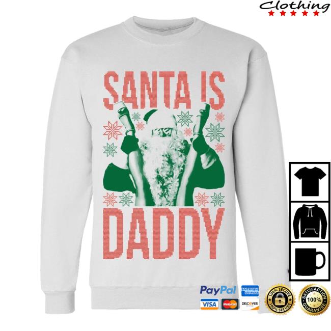 Official Call Her Daddy Apparel Clothing Store Shop CHD Merch x Champicon Santa Is Daddy Ugly Crew neck CallHerDaddy