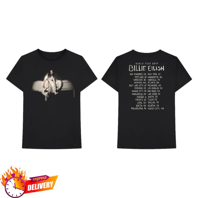 Official Billie Eilish Merch Store Billie Eilish Black Tour Date Hot Shirt Billie Eilish Apparel Clothing Shop BillieEilish