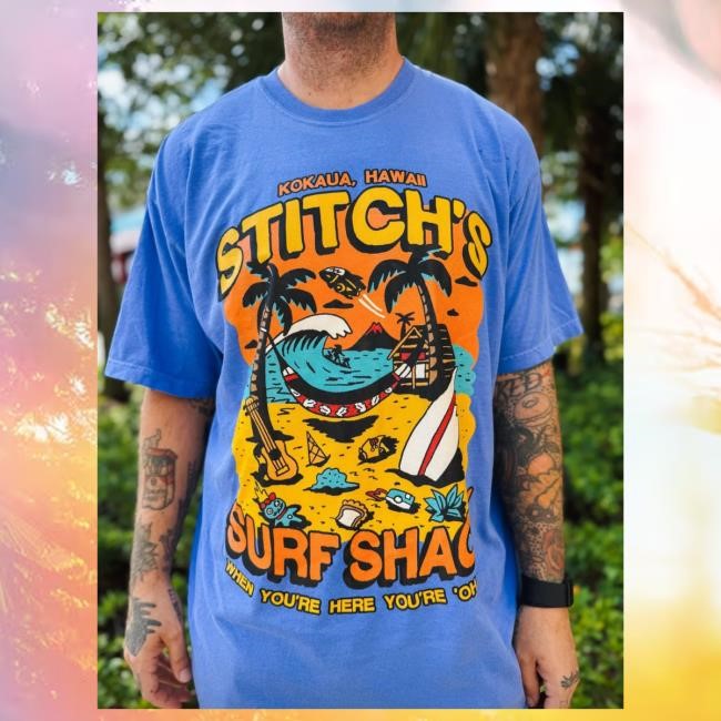 Official The Lost Bros Stitch’s Surf Shack Tees
